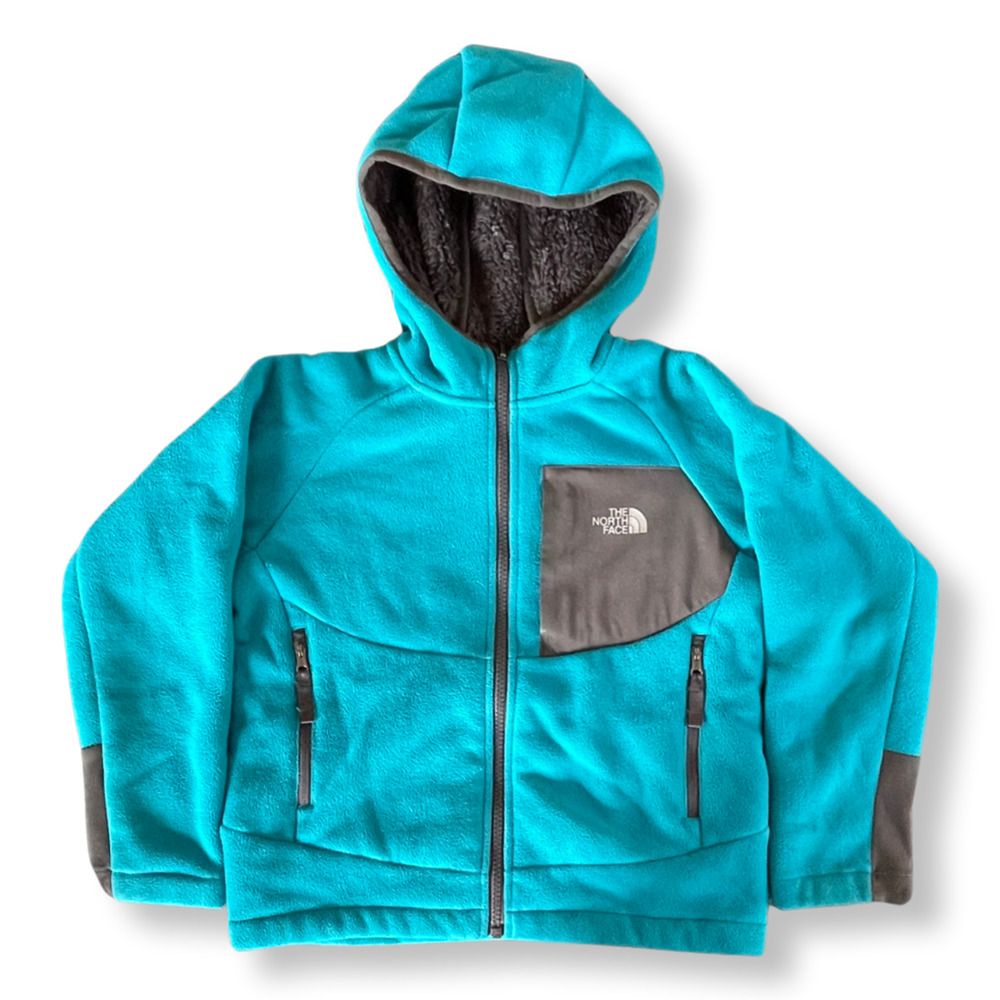 The North Face Fleece Hooded Jacket, Teal, Kid's 6